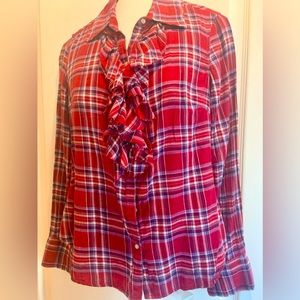 Converse One Star Red Plaid long sleeved shirt